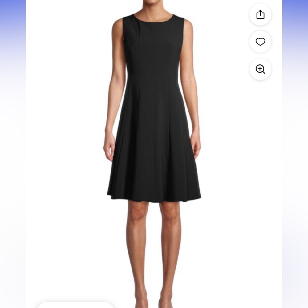 Evan Picone Classic Black Midi Dress